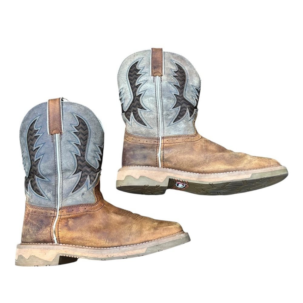 👢 Justin Work Boots SE4110 Men’s 9EE Brown & Blue 👢 - Picture 2 of 6